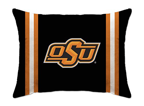 Pegasus Sports NCAA Microplush Bed Pillow, 20" x 26", Oklahoma State Cowboys