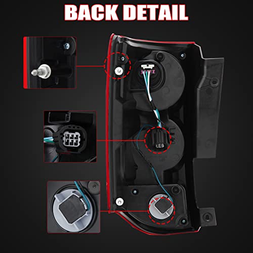 Jskapa Led Tail Light Assembly Replacement Compatible With Dodge Grand Caravan 2011-2019 Red Lens Right Passenger Side #TOP4