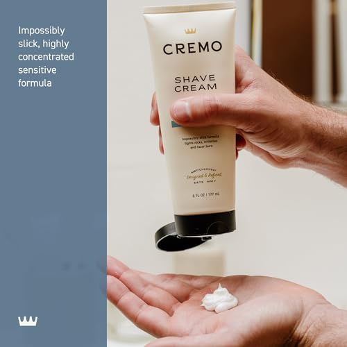 cremo sensitive shave cream astonishingly superior ultra-slick shaving cream for men fights nicks cuts and razor burn 6 fl oz