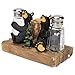 Demdaco Black Bear Friends Resin Salt and Pepper Shakers and Toothpick Holder
