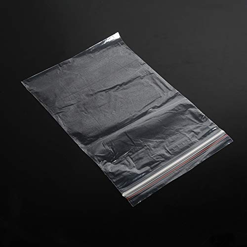 Annadue 3 Tailles 100 Pièces Sacs en Plastique Transparent à Fermeture éclair pour le Stockage des Aliments, Sacs de Scellage Réutilisables pour Bonbons et Noix, d'emballage Refermables pour