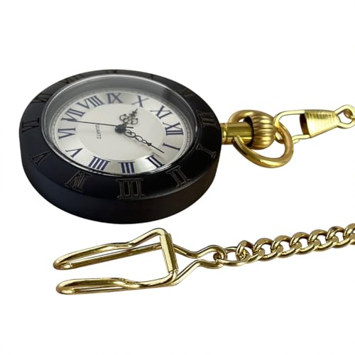 Image of Vintage Quartz Pocket Watches for Men with Chains, Analog Pocket Watch for Women, Gifts for Dad /Grandpa Gifts for Him for Birthday