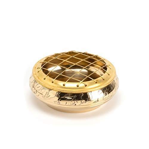 Ciotola in ottone con motivo asiatico, 6,5 x 5 cm