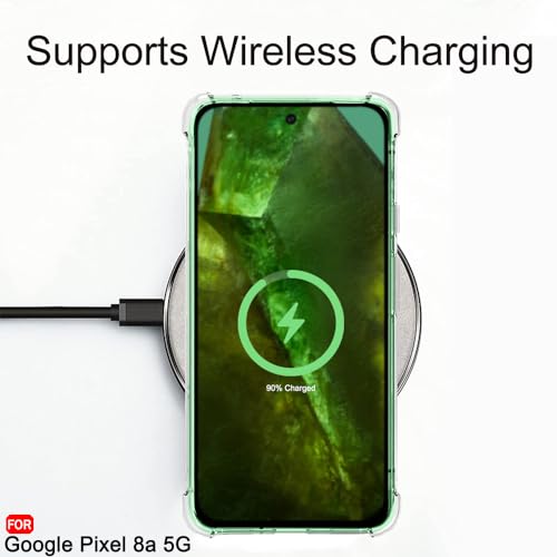 Image of TheGiftKart Crystal Clear Back Cover Case for Google Pixel 8A | 360 Degree Protection | Shock Proof Design | Transparent Case Cover for Google Pixel 8A (PC & TPU, Transparent Bumper)