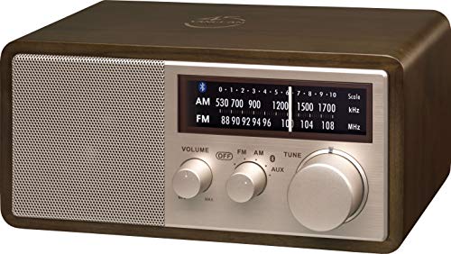 Sangean Wr-16Se Am/Fm/Bluetooth/Aux-In/Usb Phone Charging 45Th Anniversary Special Edition Wooden Cabinet Radio (Dark Walnut With Rose Gold) #TOP7