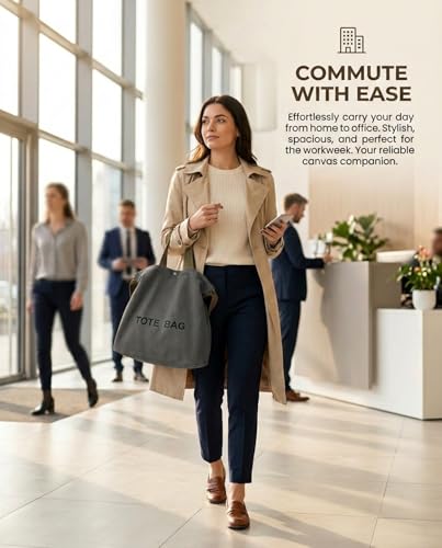 Bolso Tote de Lona para Mujer con Correa Ajustable miniatura 2