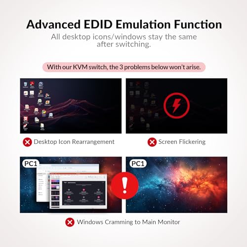 Image of AV Access KVM Switch Docking Station for a Laptop and 2 Desktop PCs Dual 4K | Type-C 65W Charging for Laptop, Ethernet, EDID, Hotkey Switch, HDMI, 4K@60Hz, 1080P@240Hz, USB 3.0
