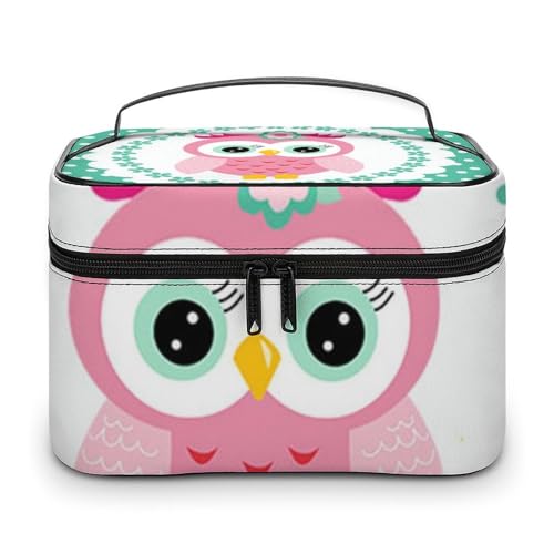 メイクボックス コスメ収納 大容量 かわいい フクロウ 幸運 化粧ポーチ 化粧品入れ メイク収納ケース 軽量 持ち運び アクセサリー 小物入れ おしゃれ 旅行 出張用 プレゼント