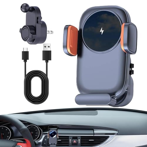 Soporte de cargador inalámbrico para automóvil de 15 W que evita caídas de teléfonos grandes