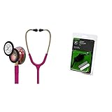 3M 5806 Littmann Classic III Rainbow-Finish Monitoring Stethoscope with Black Identification Tag, 27' Raspberry Tube