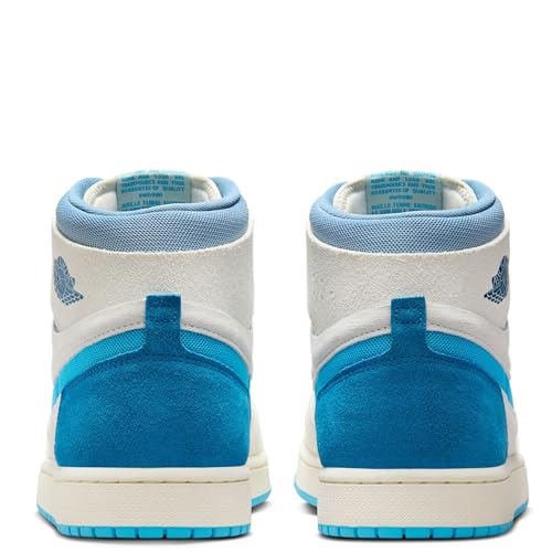 Nike Tênis masculino Jordan 1 High Zoom Air CMFT 2 Sail/DK Powder Blue-Blue Grey (DV1307 104), Vela/