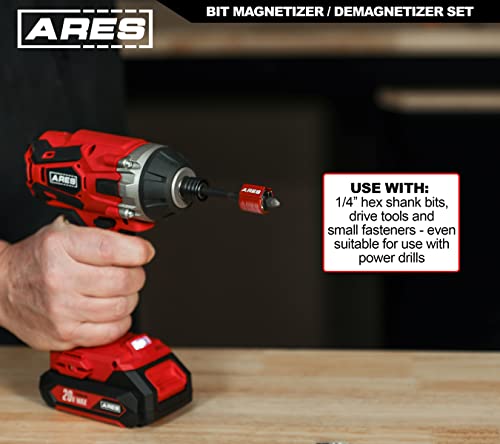 image for ARES 51002-2-Piece 19mm Bit Magnetizer/Demagnetizer Set - Works on Any