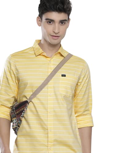 The Indian Garage Co Camisa para hombre, Amarillo, 48