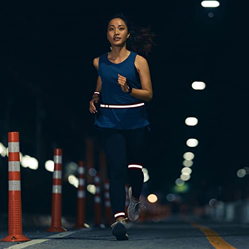 M METERXITY 4 Pack Reflective Bands, Safety Reflector Tape Strip, High Visibility Reflective Running Gear - Image 3