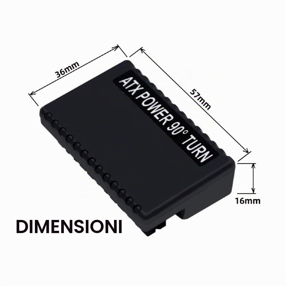 Cablecc Surmoling 90 Degrés Atx 24 Pinmi femmina con 24 pin Adattatore di alimentazione maschi