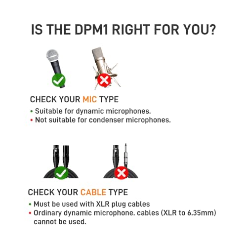 Image of StudioMan DPM1 XLR Dynamic Microphones Preamp, 29dB Gain & Low-Noise Signal Boost, Plug-and-Play Metal Adapter,48V Phantom Power Required（not Included,Only for Dynamic Mics-for Studio /Stage