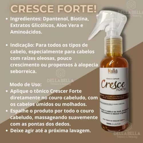 Tônico Capilar Crescimento Tratamento Queda Cabelo Feminino