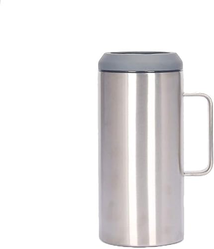 Miniatura 2 de Enfriador de acero inoxidable de 40 onzas, doble pared aislada al vacío titular y guarda-botella (negro)