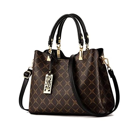 NICOLE & DORIS Sac à Main Femme Tendance Bandoulière Chic en PU Cuir - Porté Épaule Multipoches Pochette Sacoche Noir