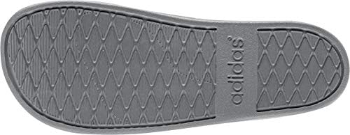 adidas Women's Adilette Comfort Slides Sandal, Grey/Grey/Platin Metallic, 7