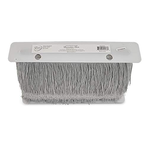 Trims By The Yard 4" Chainette Fringe Trim | Gray | (5 Yard Cut) #TOP2
