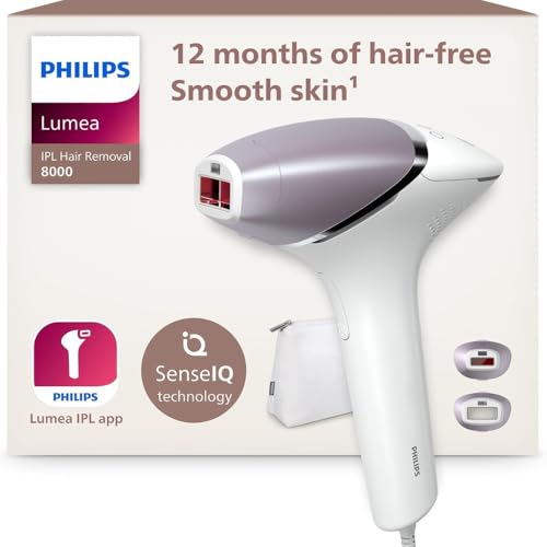 Philips Lumea IPL Cordless Hair Removal Device (AU Power Plug) for Men and Women with SmartSkin Sensor & SenseIQ Technology, Coaching App, 4 Attachments for Body, Face, Bikini, Underarms, BRI957/00