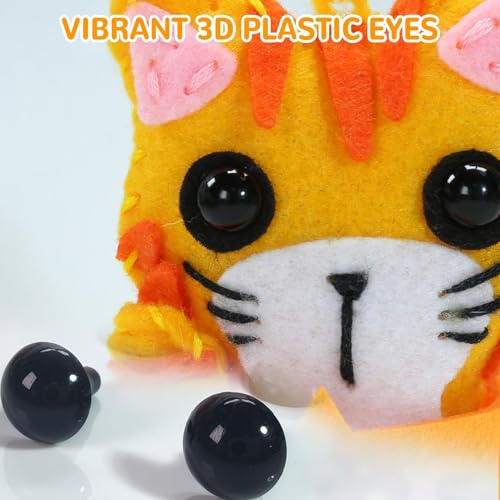 IROLEHOME Cat Sewing Kit for Kids Ages 6-12 - My First Cat Craft Kit for Beginners with Pre-Punched Felt, Learn to Sew DIY Project Gift for Girls & Boys