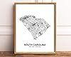 Eleville 8X10 Unframed South Carolina United States Country View Abstract Road Modern Map Art Print Poster Wall Office Home Decor Minimalist Line Art Hometown Housewarming wgn197 #2