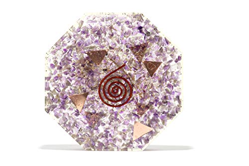 Jet New Amethyst Orgone Vastu Plate Energy Generator Crystal Gemstones Unique Rare Science Free Booklet Crystal Therapy Image is JUST A Reference.