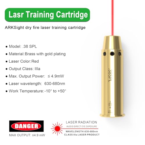 Image of 9mm /380ACP /40S&W /45ACP Dry Fire Training Cartridge Integrated Snap Cap for Dry Fire Trainer,Red Dot Beam Bullet with Double O-Ring