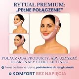 Ritalia® MASKA NA PODWÓJNY PODBRÓDEK + PASEK LIFTINGUJĄCY V-LINE | RYTUAŁ PREMIUM z KOLAGENEM i KWASEM HIALURONOWYM | MASKA LIFTINGUJĄCA TWARZ I SZYJĘ | UJĘDRNIA I WYSZCZUPLA