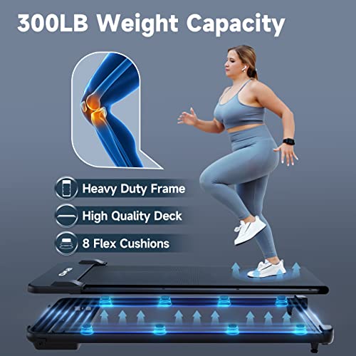Oma 1017Eb Folding Treadmill, 2.5Hp Foldable Portable Compact Treadmill, Installation-Free With 17.7" Wider Belt, Led Display, 300 Lb Weight Capacity, Walking Jogging For Home, Office And Small Spaces #TOP5