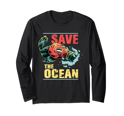 Save The Ocean Shirt | T-Shirt Poisson | Amoureux des Animaux Nature Manche Longue