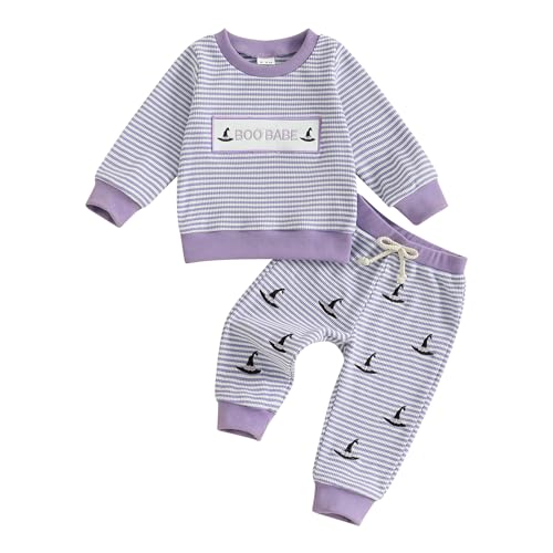 Halloween Toddler Baby Girl Outfit Cute Long Sleeve Print Sweatshirt Top Pants Fall Winter Pumpkin Clothes