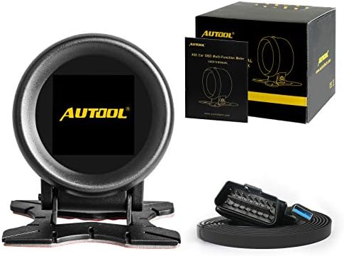 QPKING X60 Car OBD GPS HUD Multi-Function Digital Meter Alarm Speed Water-Temp Gauge Malfunction-Test for 12V OBD-II Standard Vehicles Automotive Display Hud