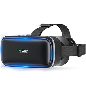 XWP 3D VR Brille Handy Für Smartphones, Virtual Reality Headset Mit HD-Anti-Blaulicht-Linsen, Kompatibel Mit iPhone/Android (4,7–6,8″), Für Spiele & Filme, Geburtstagsgeschenk Für Freunde Und Familie