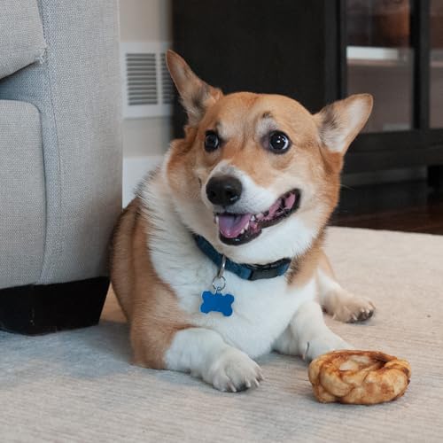 Nothin' to Hide Anéis trançados médios à base de colágeno, sabor de carne, facilmente digerível, su