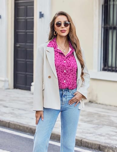 Image of Ekouaer Pajama for Women Set Short Sleeve Button Down Pajamas Sets Soft Lounge Sets for Women Sleepwear PJS