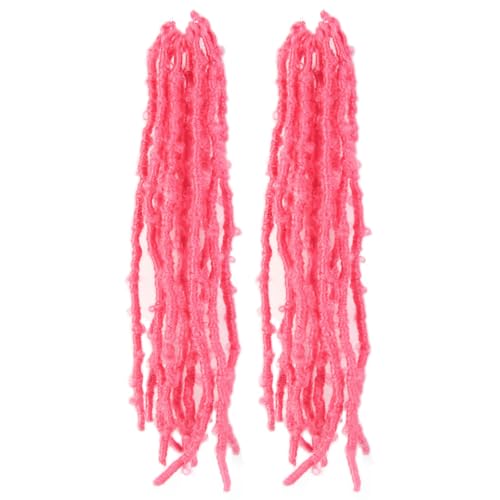BOHOBABE Butterfly Locs Crochet Hair for Black Women 14 Inch 2 Packs, Pink