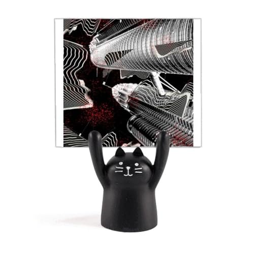Support de mémo Art déco chat noir, le cadeau idéal pour amoureux des chats