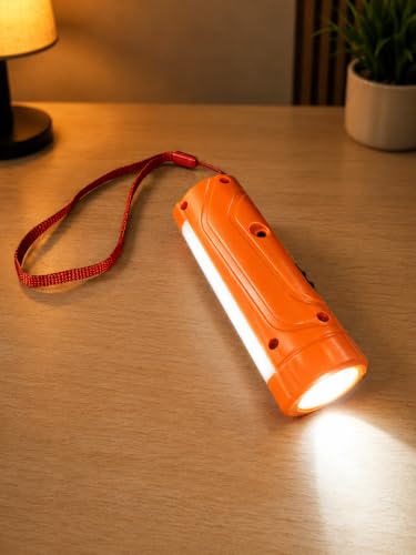 Image of Rechargeable LED Torch Light with Side Emergency Light
