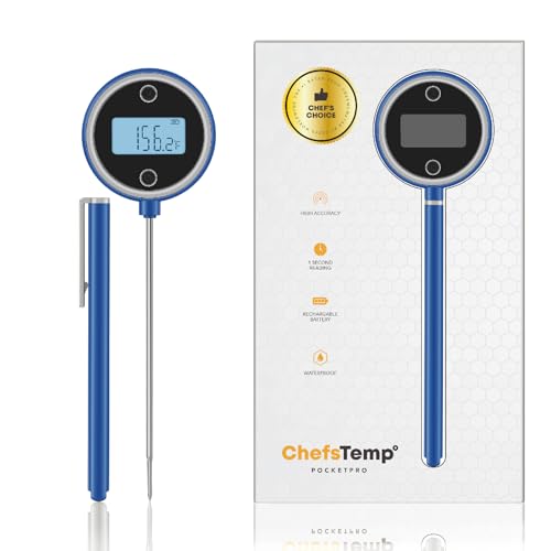 Thermomètre numérique ChefsTemp Pocket Pro sonde rapide bleu
