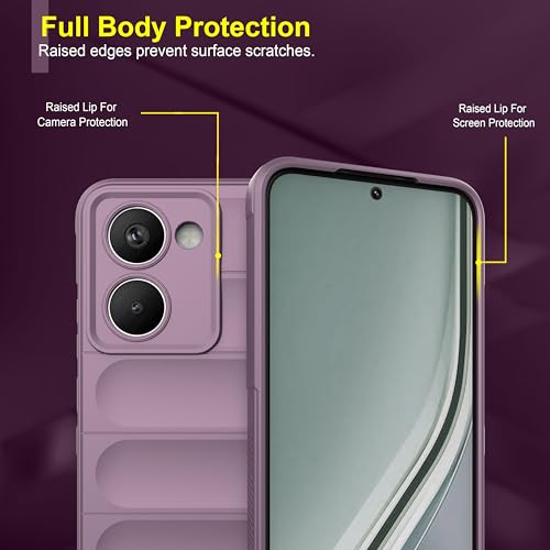 Image of amazon basics Back Case Cover for Realme P3 Ultra 5G | Compatible for Realme P3 Ultra 5G Back Cover | Liquid Silicon Magic Case with Camera Protection | Lavender