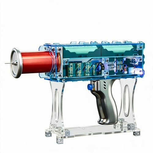 2025 Wireless Tesla Coil Gun Pro 4. Generation Handheld-Lichtbogengenerator 10 cm verstellbarer Blitz 2900 mAh wiederaufladbarer Akku sicherer Berührungsmodus für wissenschaftliche Bildung und