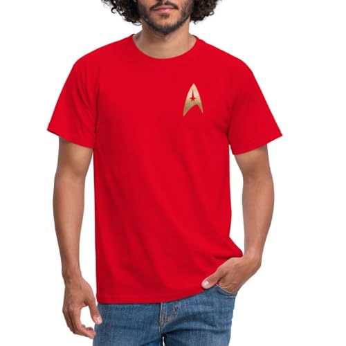 Spreadshirt Star Trek The Original Series Crew Uniform Men's T-Shirt, XL, red