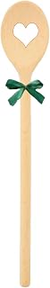 Heavy duty branded wooden kitchen spoon, extra stable with heart and bow, handmade from Germany by teemandSannysis