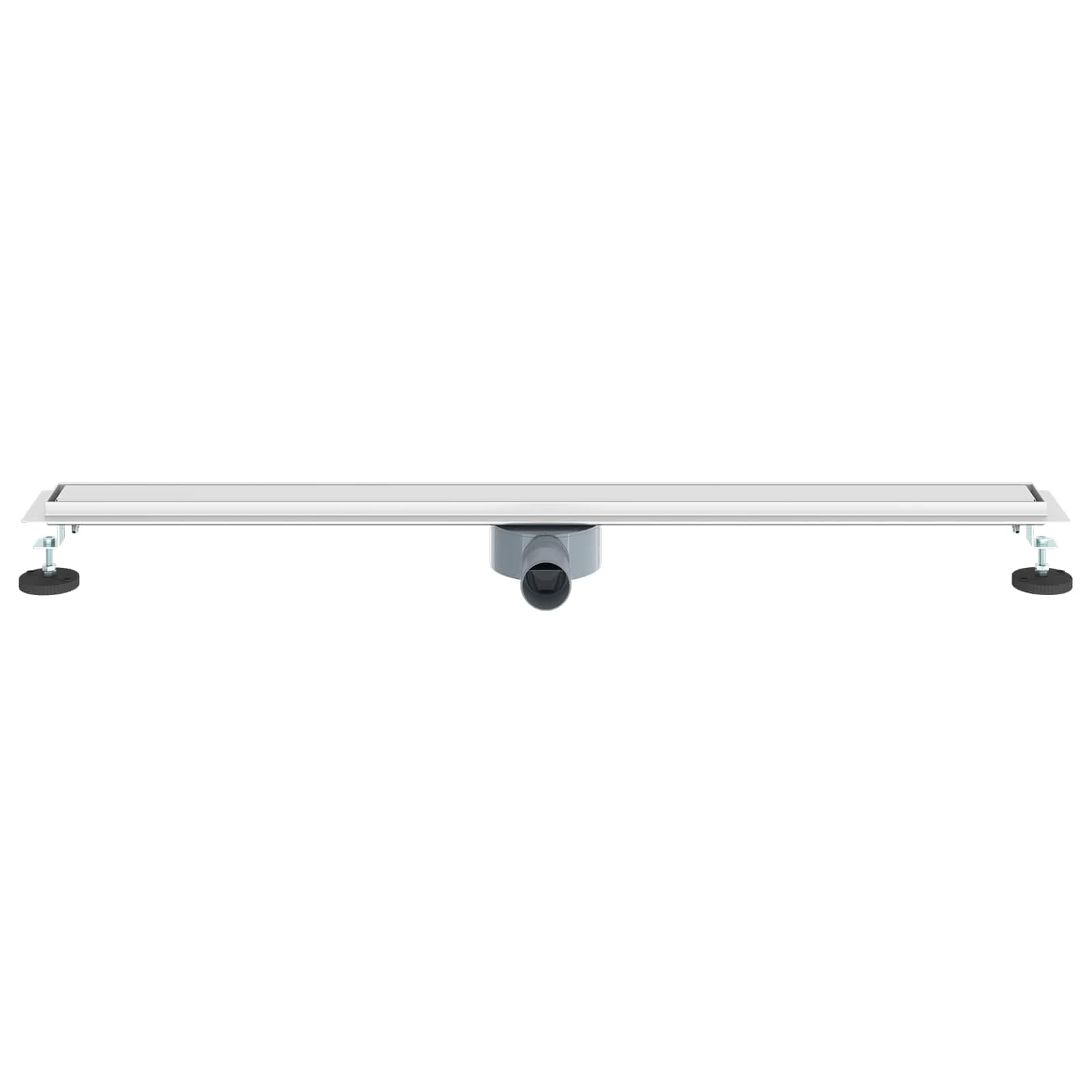 Desagüe de ducha 2 en 1 con sifón plateado 360°, 100 cm, acero inoxidable 304, altura regulable de 0 a 30 mm, apto para azulejos, extraíble para interiores y baños modernos
