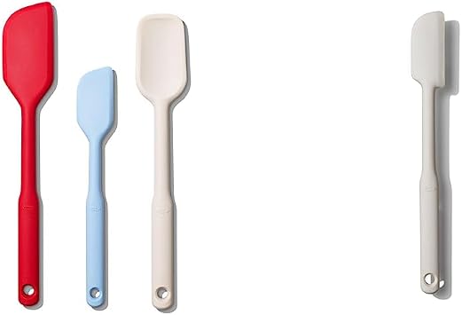 OXO Good Grips 3 Piece Silicone Spatula Set and OXO Good Grips Silicone Jar Spatula