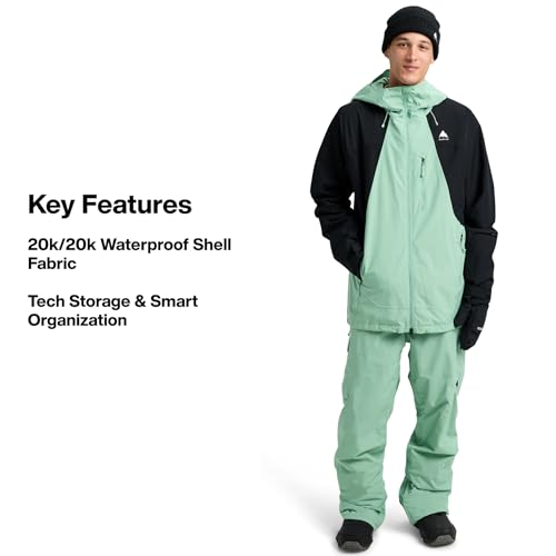 Image of Burton Men's Reserve 2-Layer Shell Jacket - Waterproof Winter Snowboard Jacket for Layering with Hood & Tech Pockets