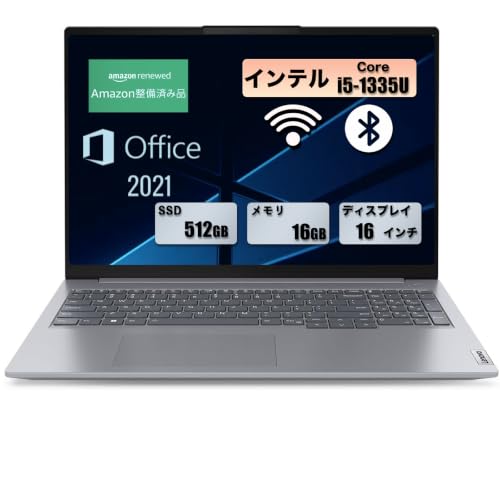 �y�����ςݕi�z���ʃm�[�g�p�\�R�� ���m�{ThinkBook 16 G6 IRL ��13���� intel core i5-1335U(3.4Ghz) /16�C���` FHD1920��1080/Windows11��MSoffice2021/Web�J����/�L��L
